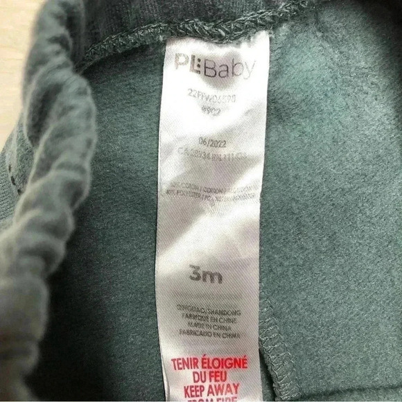 PL Baby Sweatpants Numbers Greenish Blue Size 0-3 Months - Picture 6 of 16